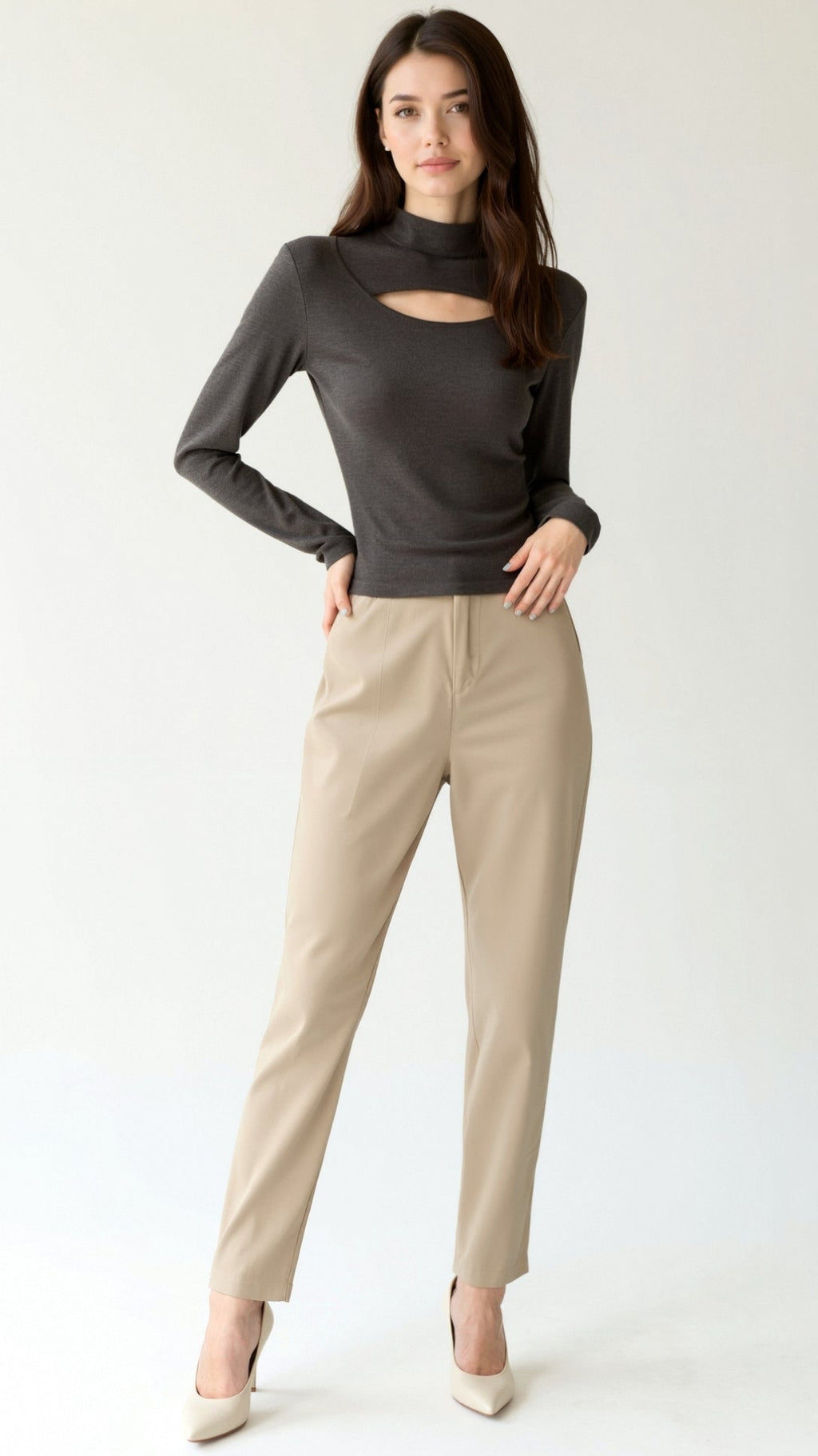 Chic Cutout Strickoberteil Damen mit Langarm für Elegante Auftritte 10