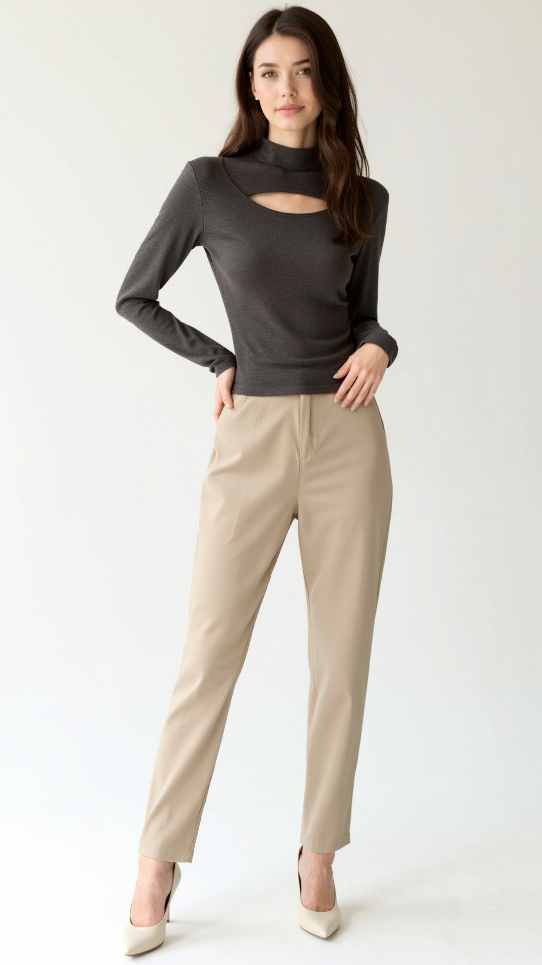 Chic Cutout Strickoberteil Damen mit Langarm für Elegante Auftritte 10