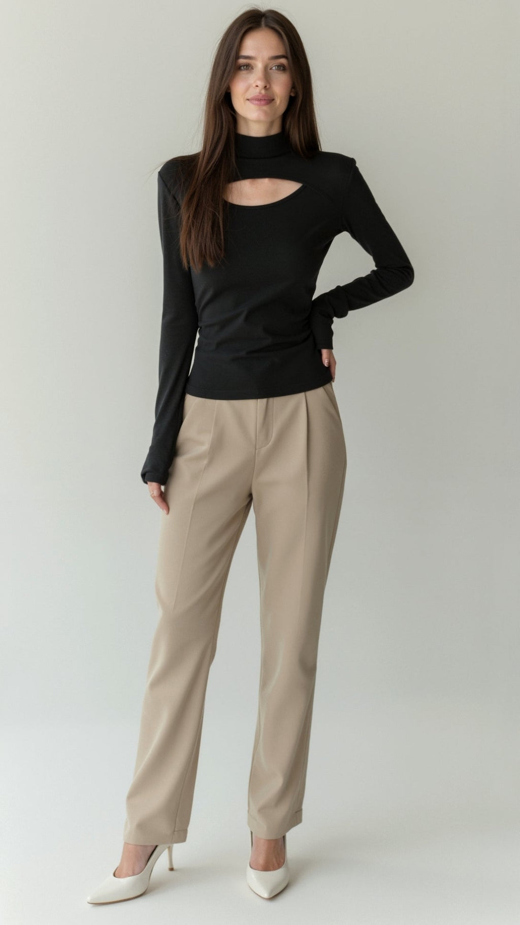 Chic Cutout Strickoberteil Damen mit Langarm für Elegante Auftritte 5