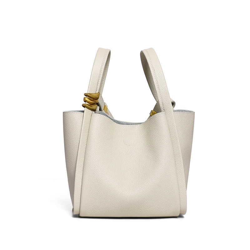 Elegante Mini-Umhängetasche Damen aus Echtem Leder | Praktische Crossbody Bag in Gelb und Taupe 1