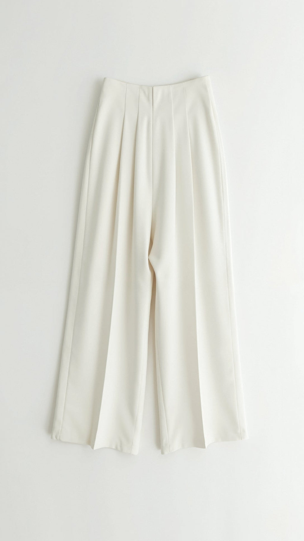 Elegante Plisseehose Damen mit Weitem Bein in Elfenbein aus Hochwertigem Crêpe 4