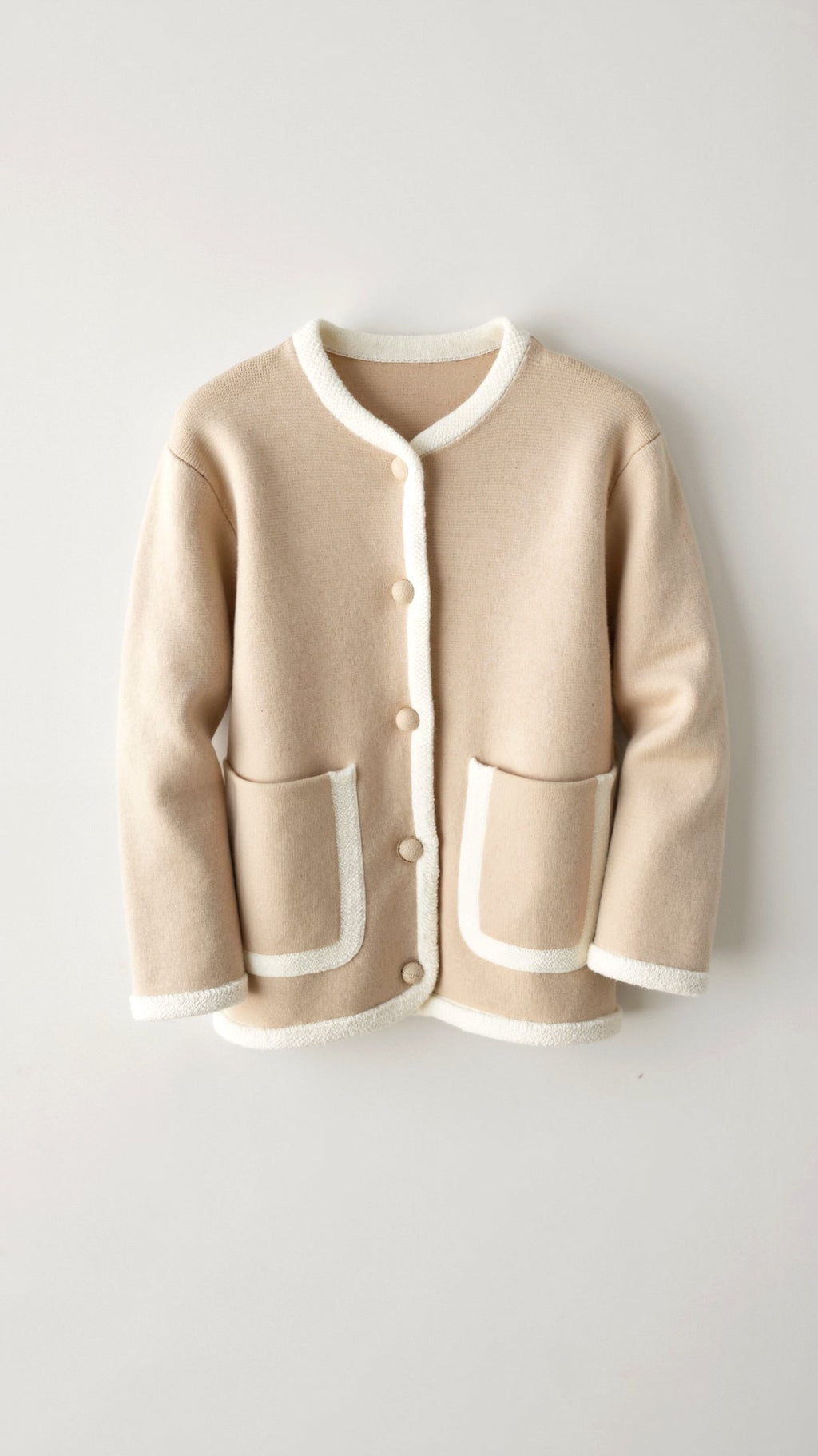 Eleganter Damen Strickcardigan mit Kontrastdetails – Maßgeschneiderter Strick Cardigan für Stil und Komfort 2