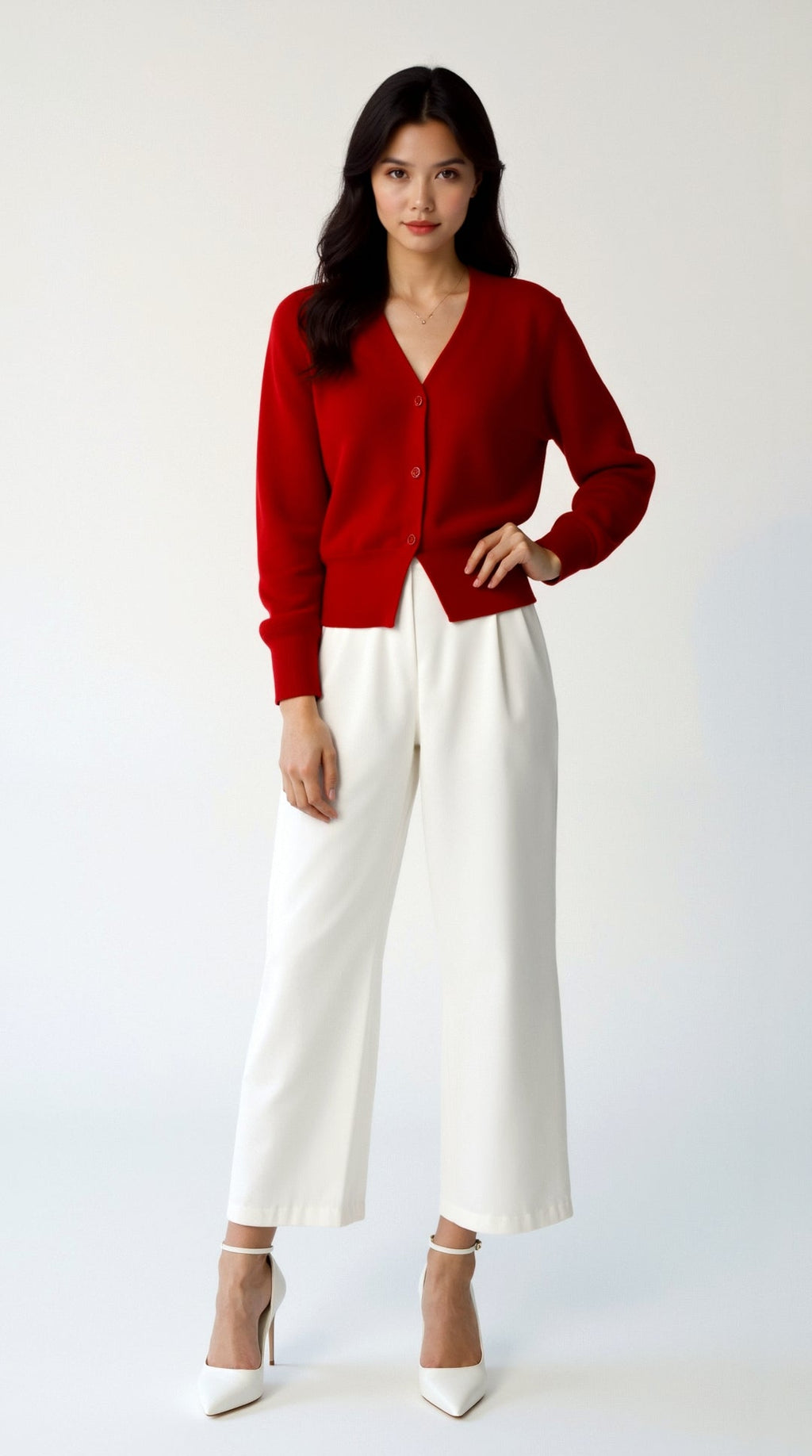 Jessica V-Ausschnitt Strickjacke für Damen mit Knopfleiste - Bequeme und Elegante Cardigan für Jeden Anlass 0