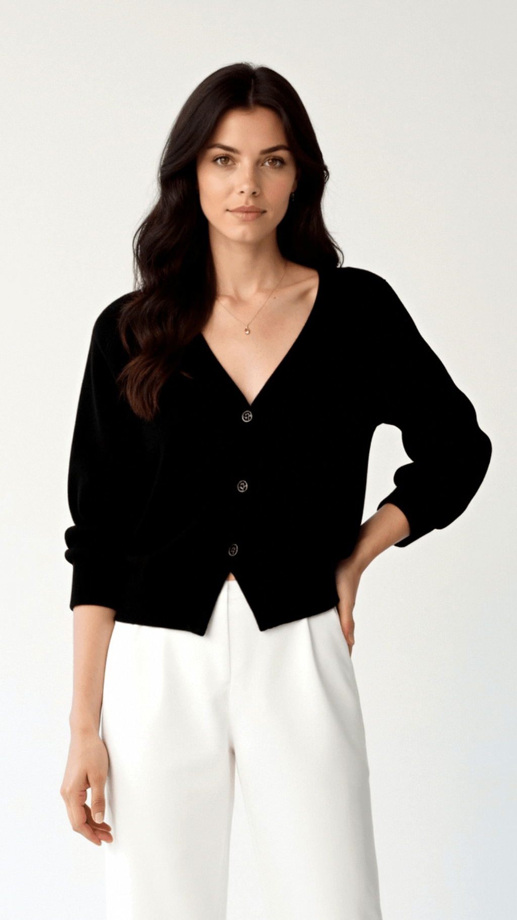 Jessica V-Ausschnitt Strickjacke für Damen mit Knopfleiste - Bequeme und Elegante Cardigan für Jeden Anlass 8