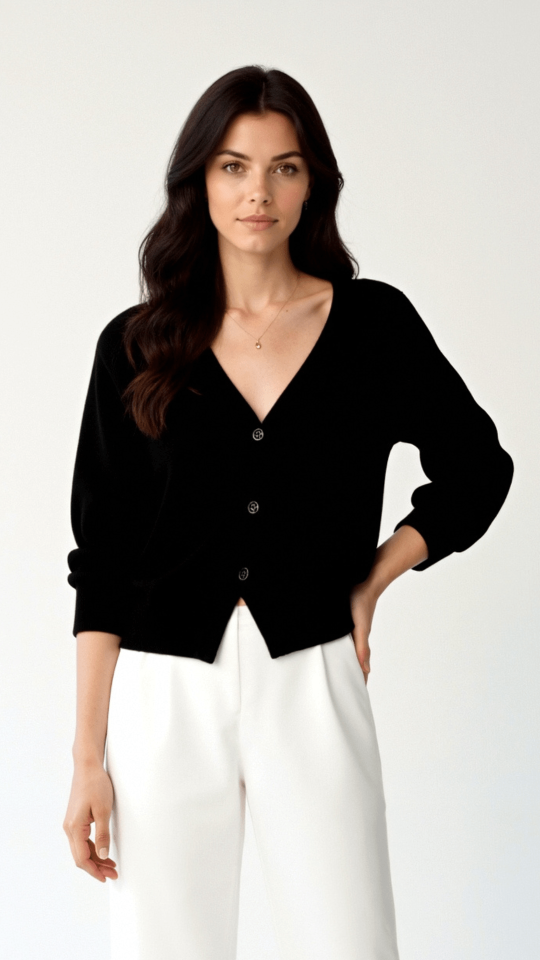 Jessica V-Ausschnitt Strickjacke für Damen mit Knopfleiste - Bequeme und Elegante Cardigan für Jeden Anlass 8