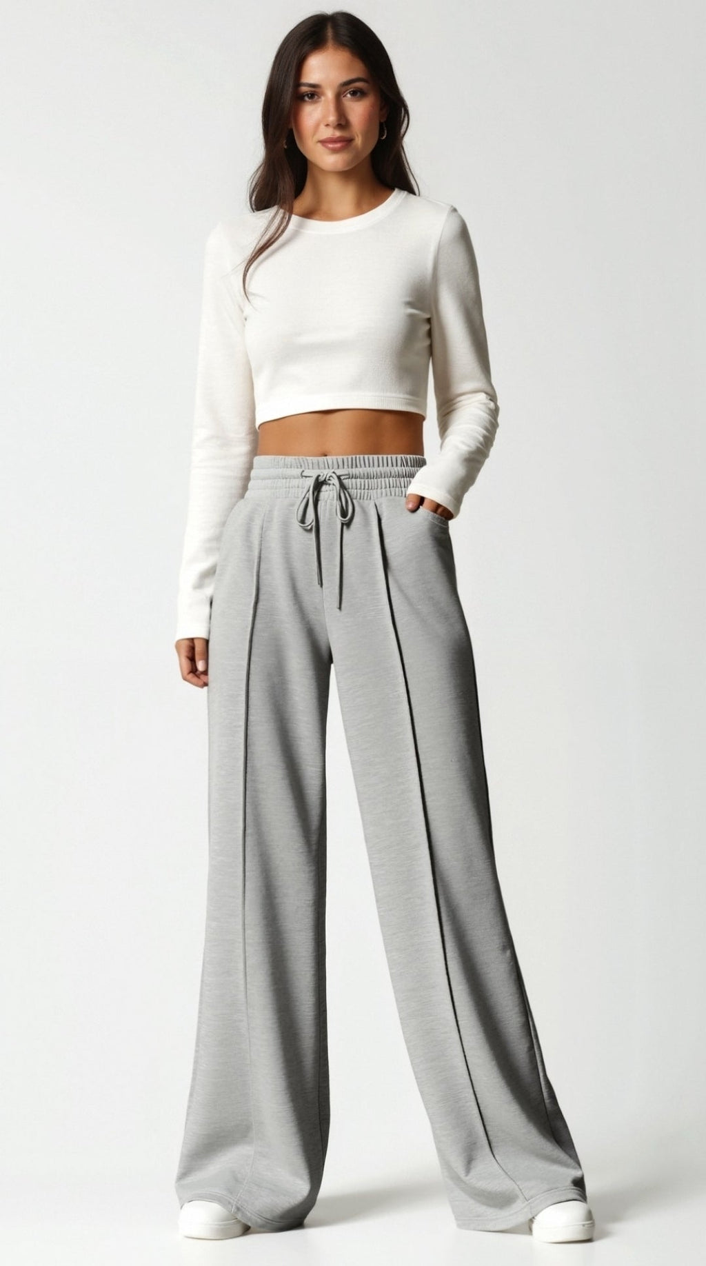 Virginia | Weite Sweatpants Damen für Komfort und Style in Grau 0
