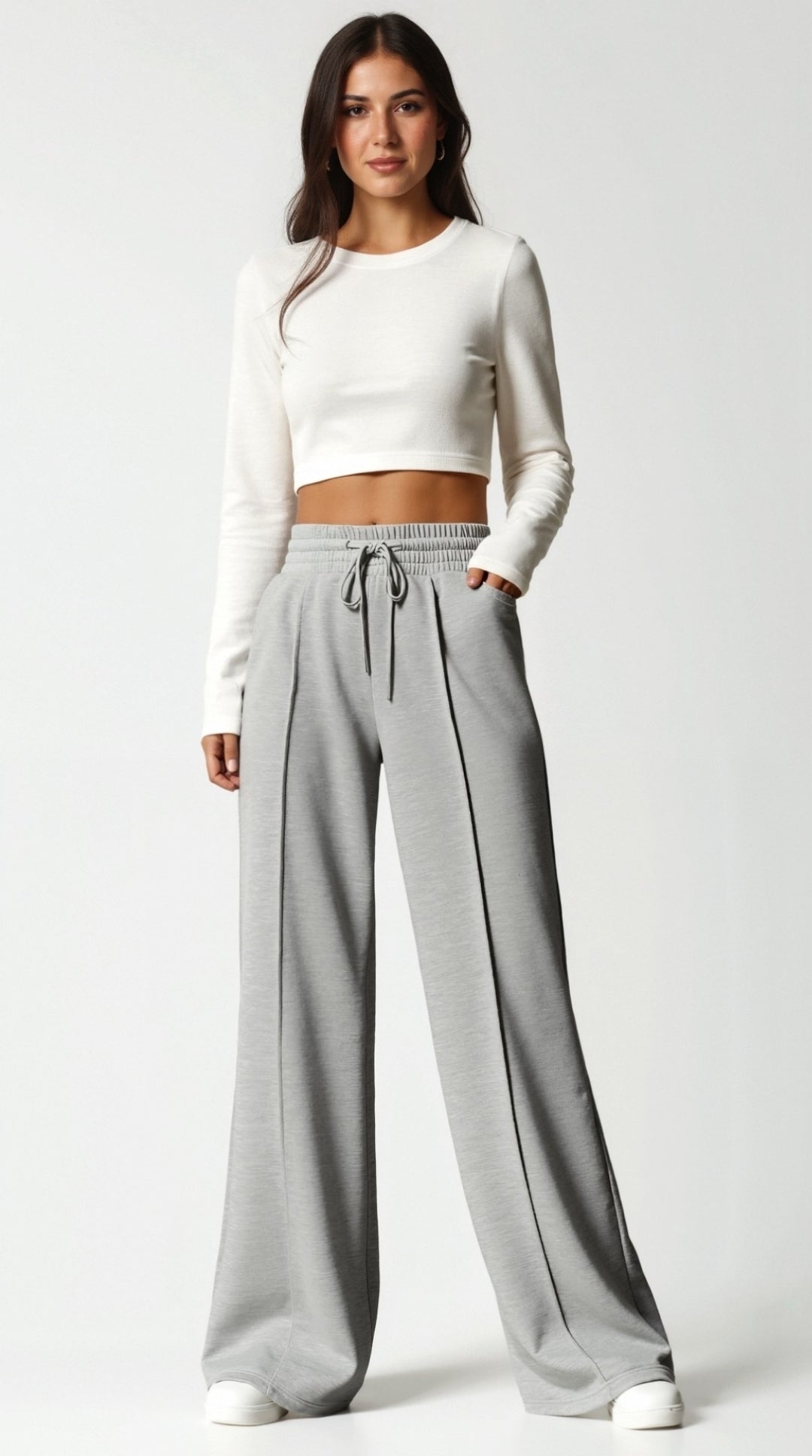 Virginia | Weite Sweatpants Damen für Komfort und Style in Grau 0